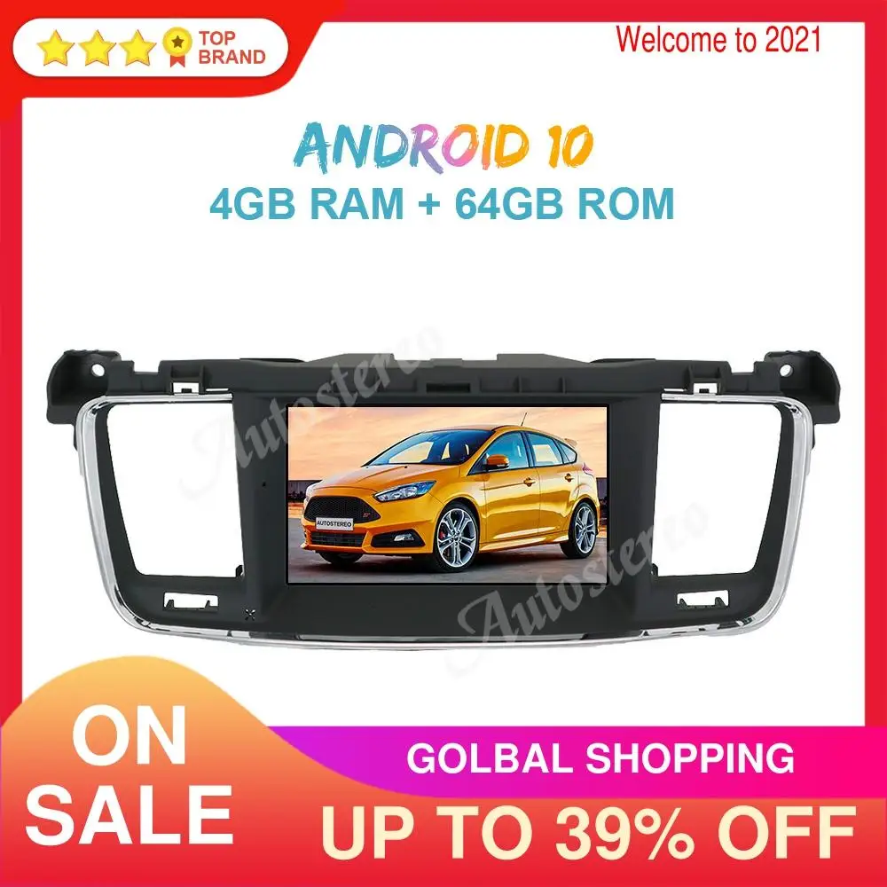 Android 10 4 Гб + 64 PX6 автомобильное радио GPS навигация для PEUGEOT 508 2011 2017 Авто Стерео