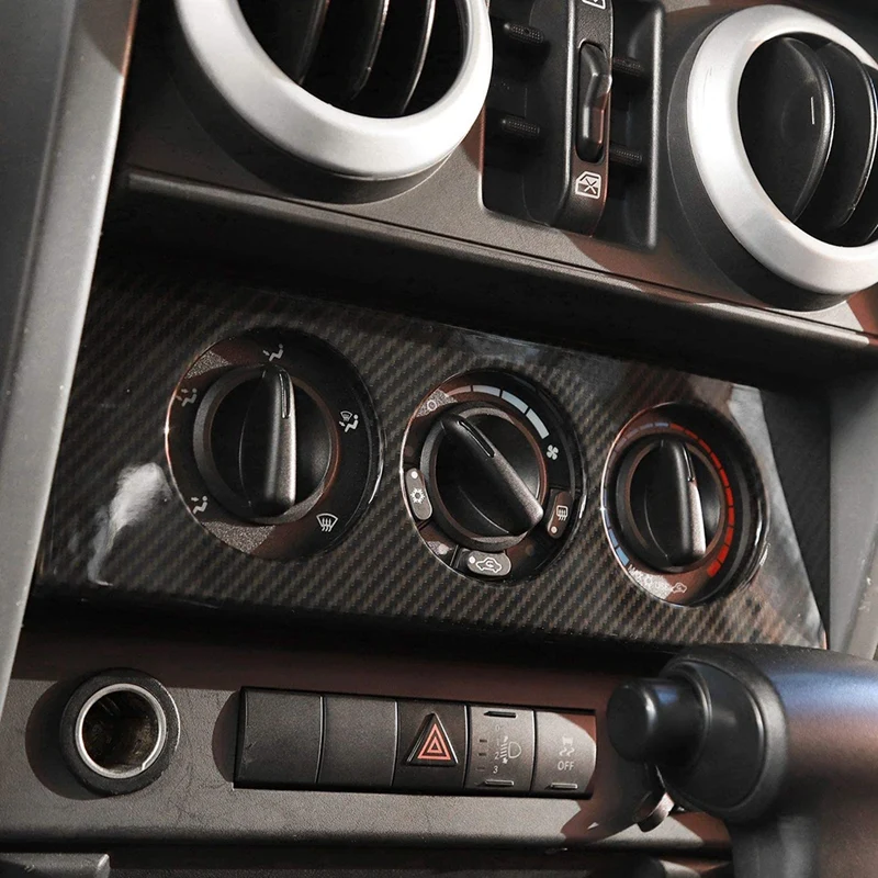 Панель переключателя кондиционера для Jeep Wrangler JK 2007-2010 текстура из углеродного