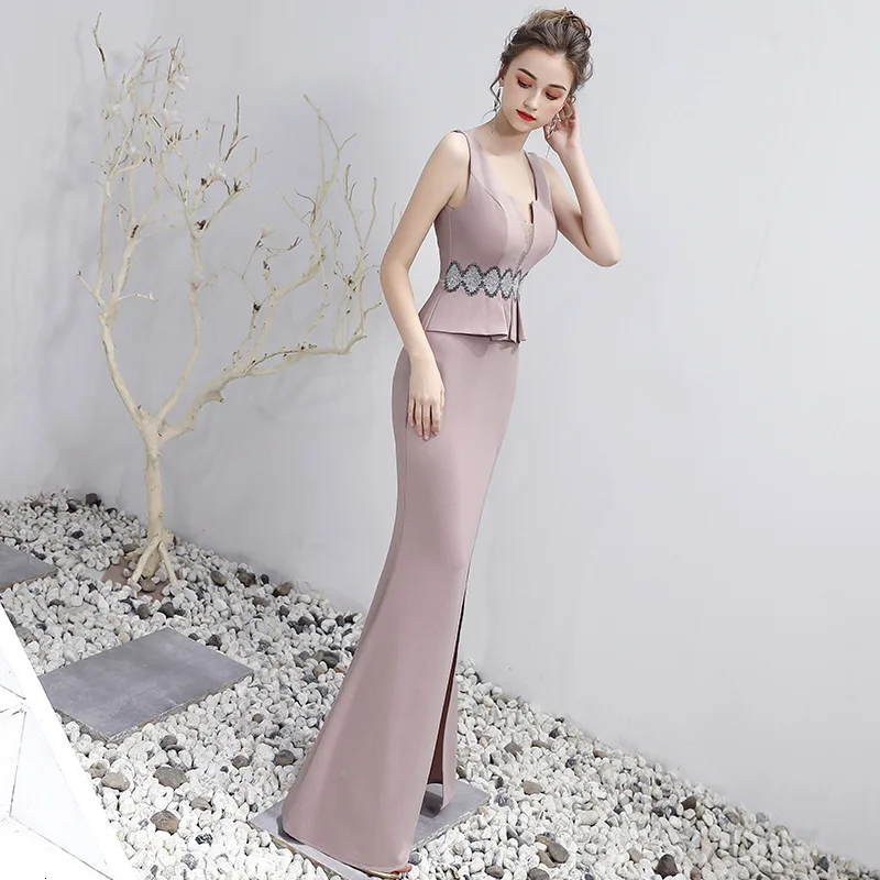Восточный Femme длинное вечернее платье Cheongsam современный китайский халат Ципао