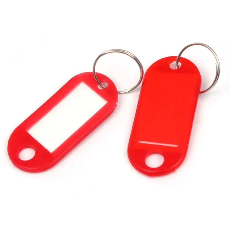 

1pcs Color Plastic Key Ring Buckle Classification Card Label Card Key Card Tag Number Card Keychain Home Tools Accessories