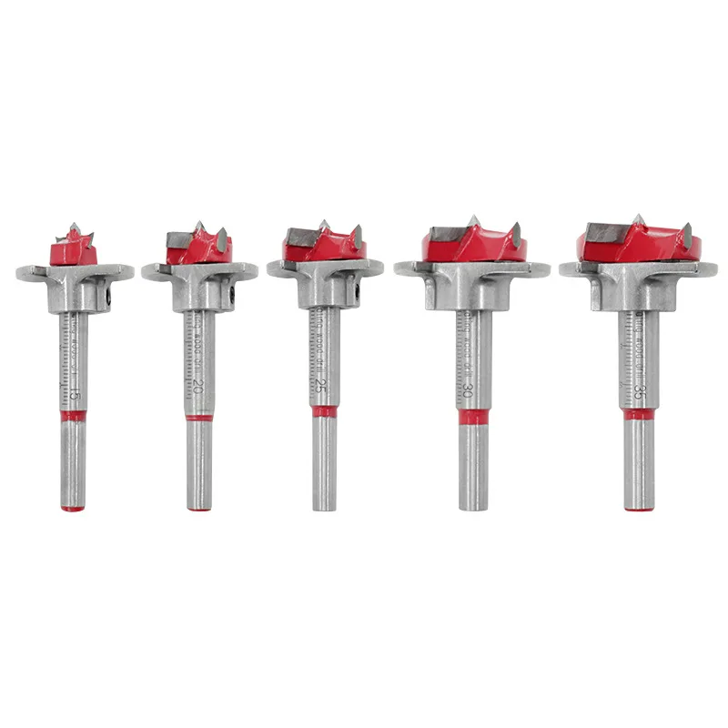 

Adjustable Woodworking Milling Cutter Set, 15/20/25/30/35mm, Forstner Woodworking Drill, Cemented Carbide Small Hole Drill