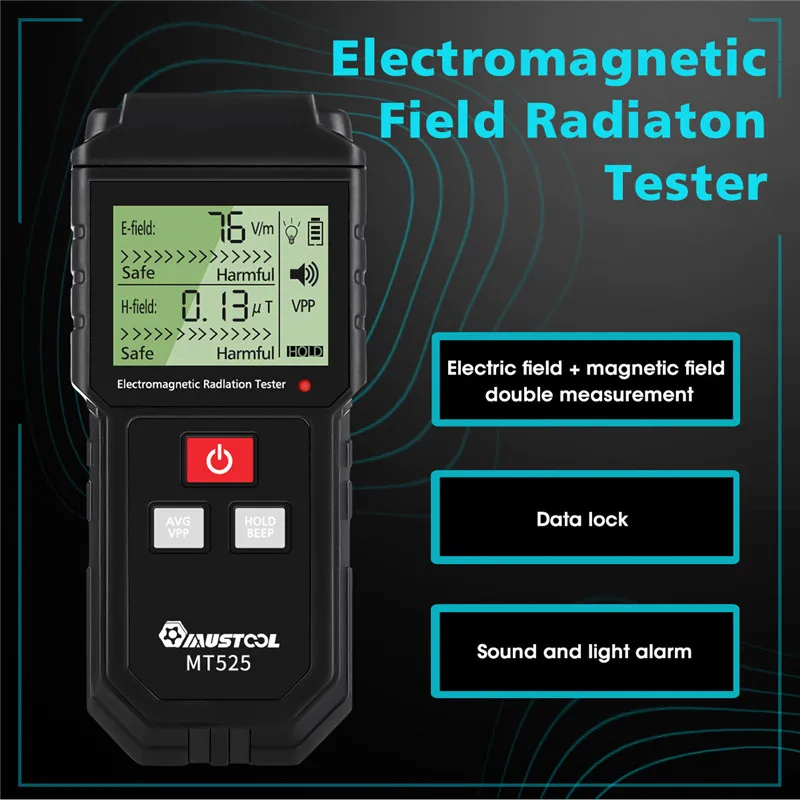 

Electromagnetic Radiation Tester Portable Digital LCD Electric Magnetic Field EMF Meter Dosimeter Detector For Computer Phone