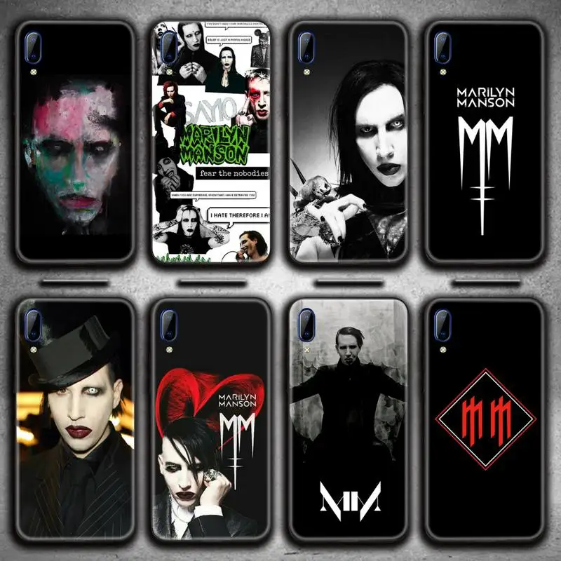 Marilyn manson чехол для телефона Vivo Y91c Y17 Y51 Y67 Y55 Y7s Y81S Y19 V17 vivo s5|Бамперы| |