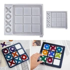 1 шт., Tic Tac Toe игровая доска и X O силиконовые формы, набор, эпоксидная смола, сделай сам, художественная форма для рождественских рукоделия, инструменты для рукоделия