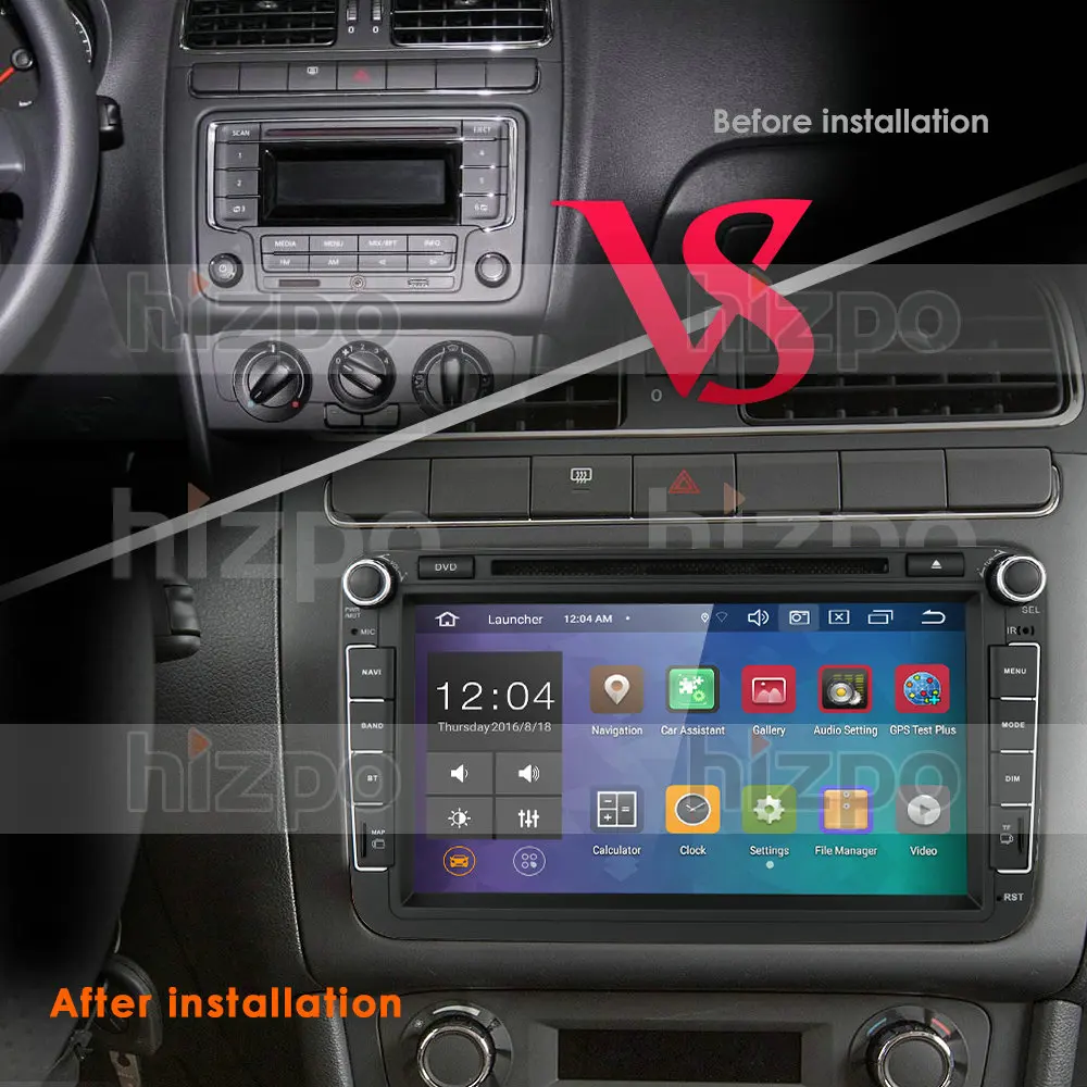 Wifi Android 9 0 GPS стерео 8 "автомобильный DVD CD плеер для VW Volkswagen Jetta Golf 5 6 Skoda Passat Caddy T5