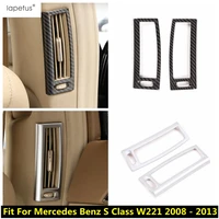 matte carbon fiber style interior b pillar air outlet frame cover trim accessories for mercedes benz s class w221 2008 2013