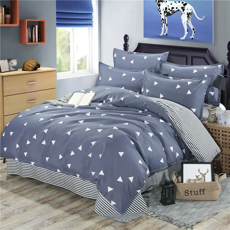 

Geometric 4pcs Bed Cover Set Cartoon Duvet Cover Children's Bed Sheets And Pillowcases Comforter Bedding Set 2TJ-61002