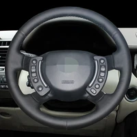 car products diy black genuine leather car accessories steering wheel cover for land rover range rover 2003 2012