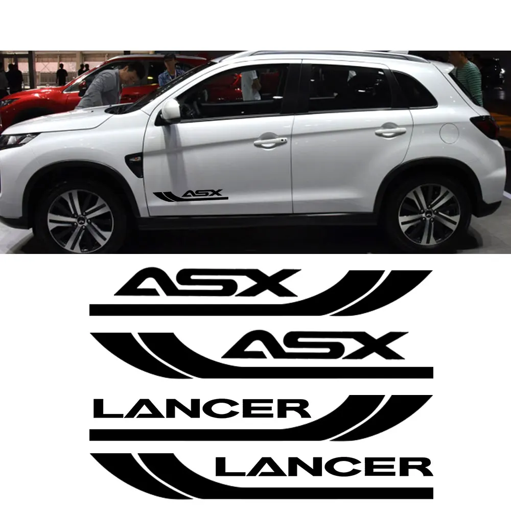 Наклейки на боковые двери для Mitsubishi Lancer 10 3 9 EX Outlander ASX L200|Наклейки автомобиль| |
