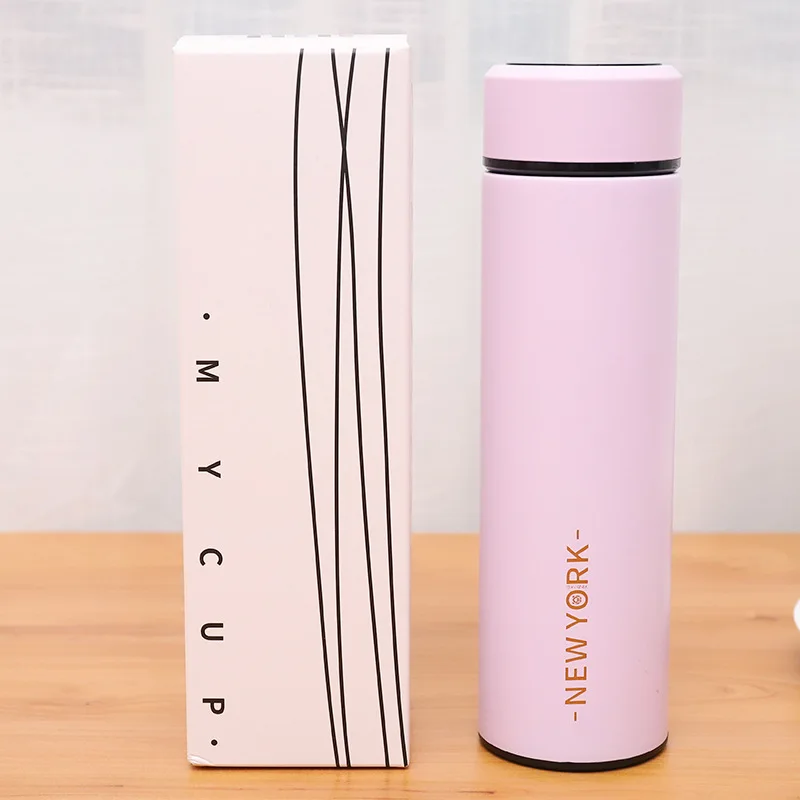 

Thermos cup Tea Vacuum Flask With Filter Stainless Steel 304 Thermal Cup Coffee Mug Water Bottle Temperature display bottle