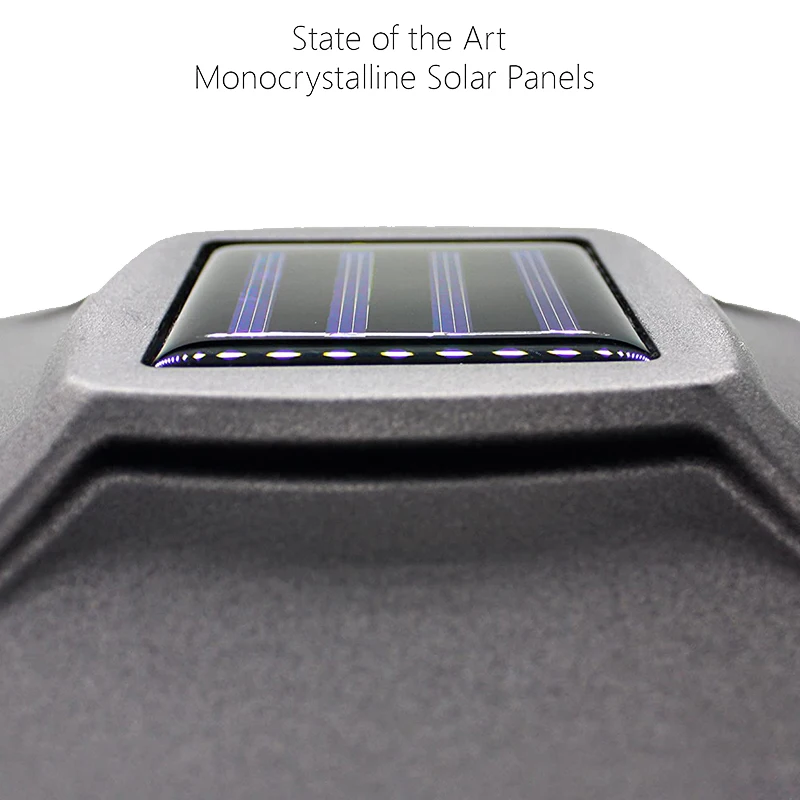 

2 Pack Solar Post Lights,LED Lighting Outdoor Post Cap Light for Fence Deck or Patio,Solar Powered Caps,Slate Black