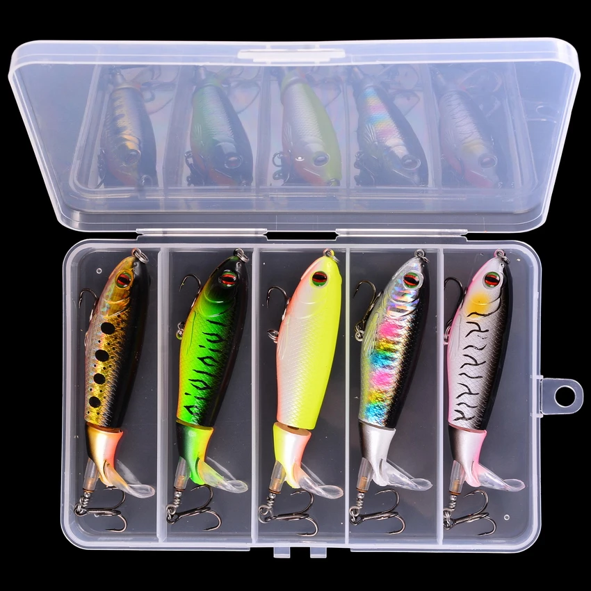 

5pcs 10cm 17g Whopper Popper Top Water Lures For Fishing Pike Wobblers Minnow Fishing Lure Accessories Crankbait Popper Bait