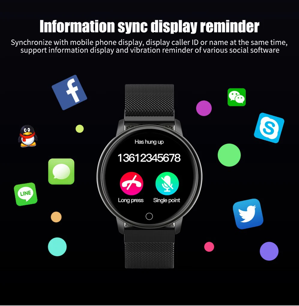 Новинка SENBONO Smartwatch водонепроницаемый монитор кровяного давления сердечного ритма фитнес-трекер для мужчин и женщин Смарт-часы для IOS Android