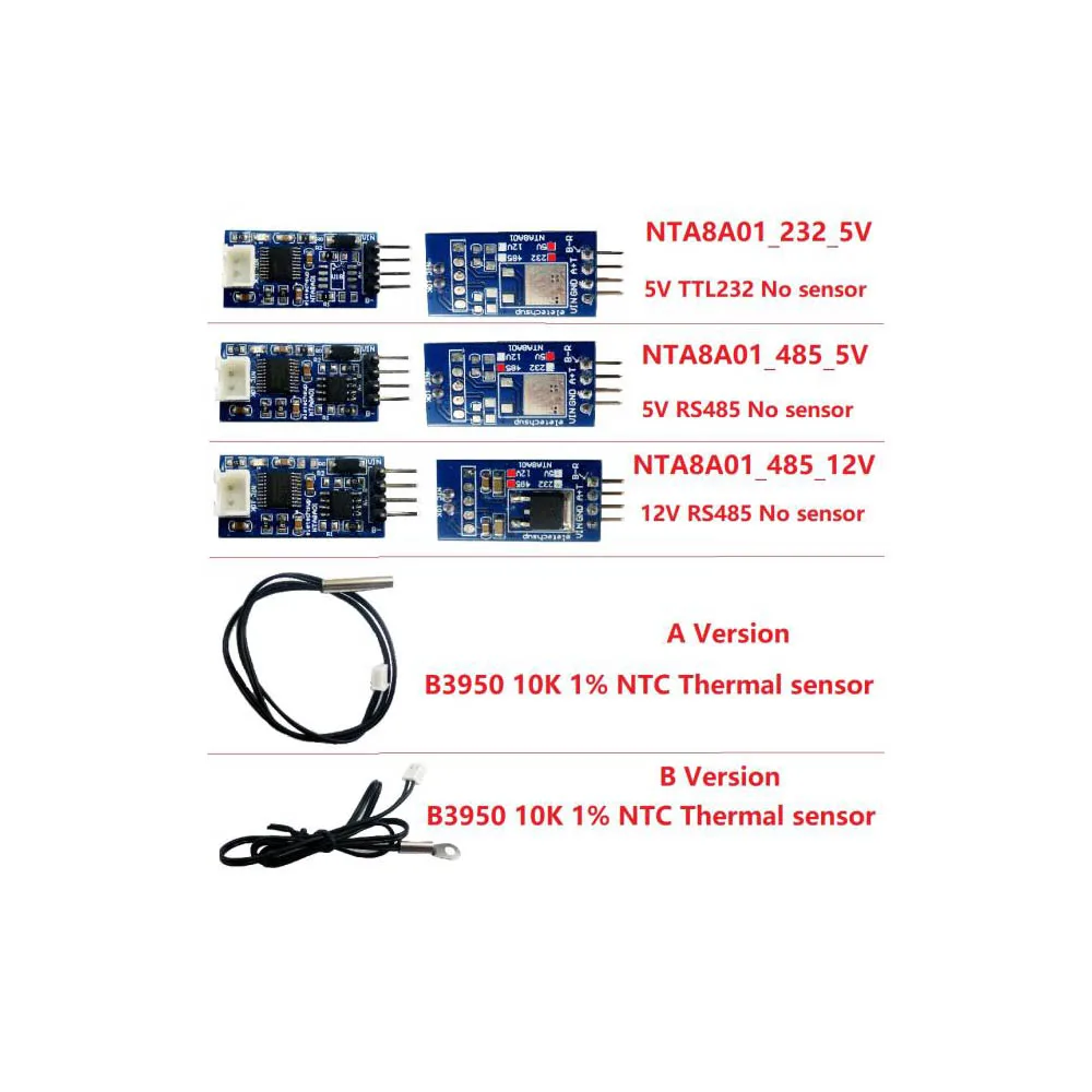 Преобразователь датчика температуры Taidacent MODBUS RTU RS485 TTL с последовательным
