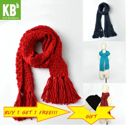 Шарф KBB из шерсти ягненка вязанный с объемным кружевом теплый шарф для женщин и