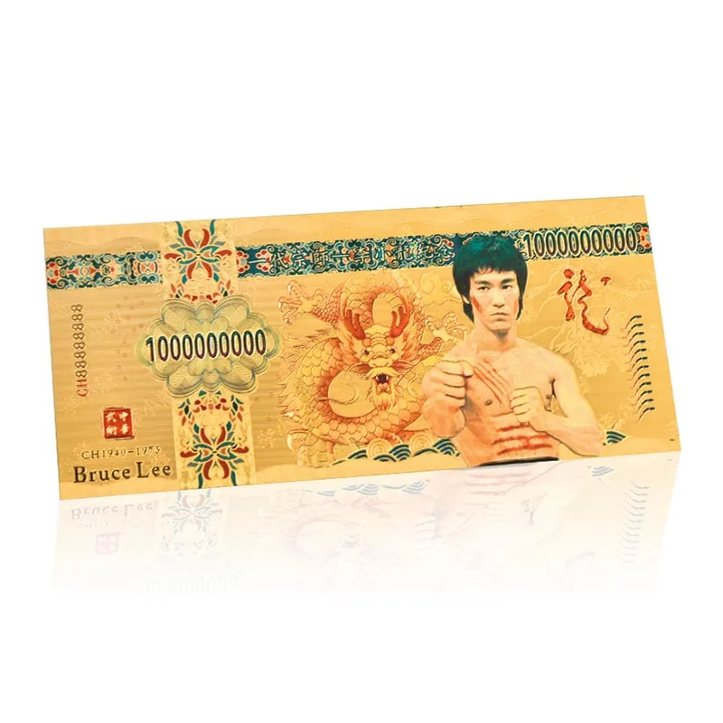 5 шт. пластиковые банкноты с чехлом в виде Брюса Ли|Безвалютные монеты| |