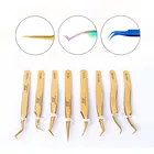 Пинцет VETUS для ресниц высокой точности, профессиональный для объема, превосходное закрытие, сверхтвердый Пинцет для макияжа