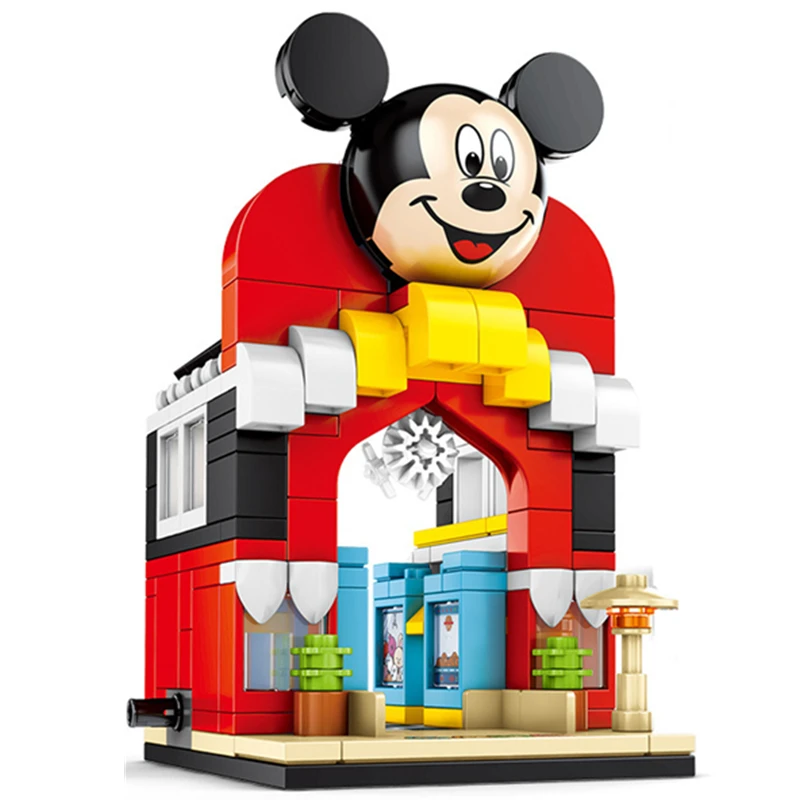 Without original Box Друзья принцесса девушки Микки Минни Маус Goofy магазин дом замок сердце озеро городской Строительный Блок Совместимые части игрушек создатель - Цвет: Without original Box
