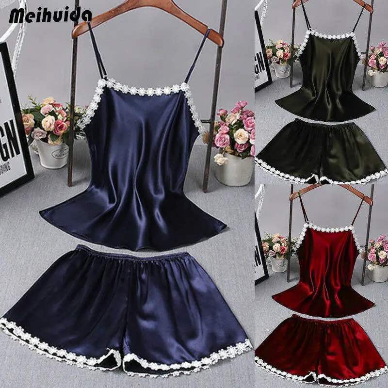 Кружевные пижамные комплекты с цветочным рисунком из 2 предметов Женская