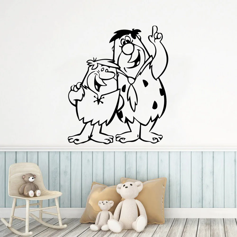 

Removable primitive man cartoon Vinyl Wall Sticker Art Decal For Kids Rooms Home Decor Art Decal Wallpaper Mural