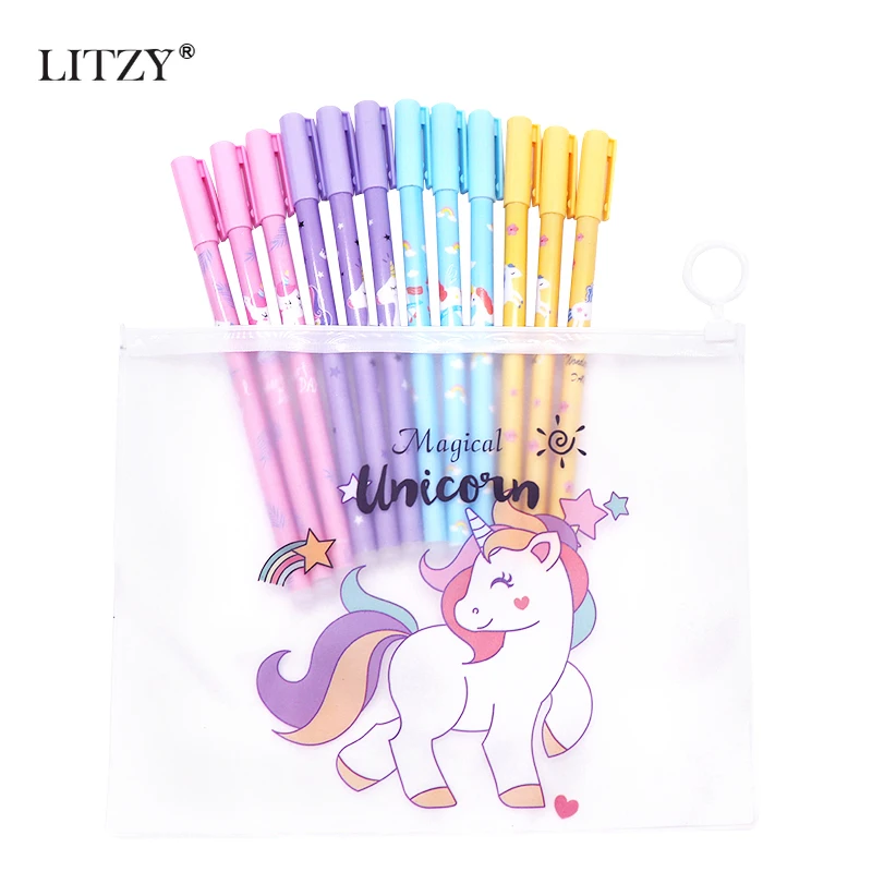 Ручки со стираемыми единорогами 12 шт./лот 0 5 мм| |