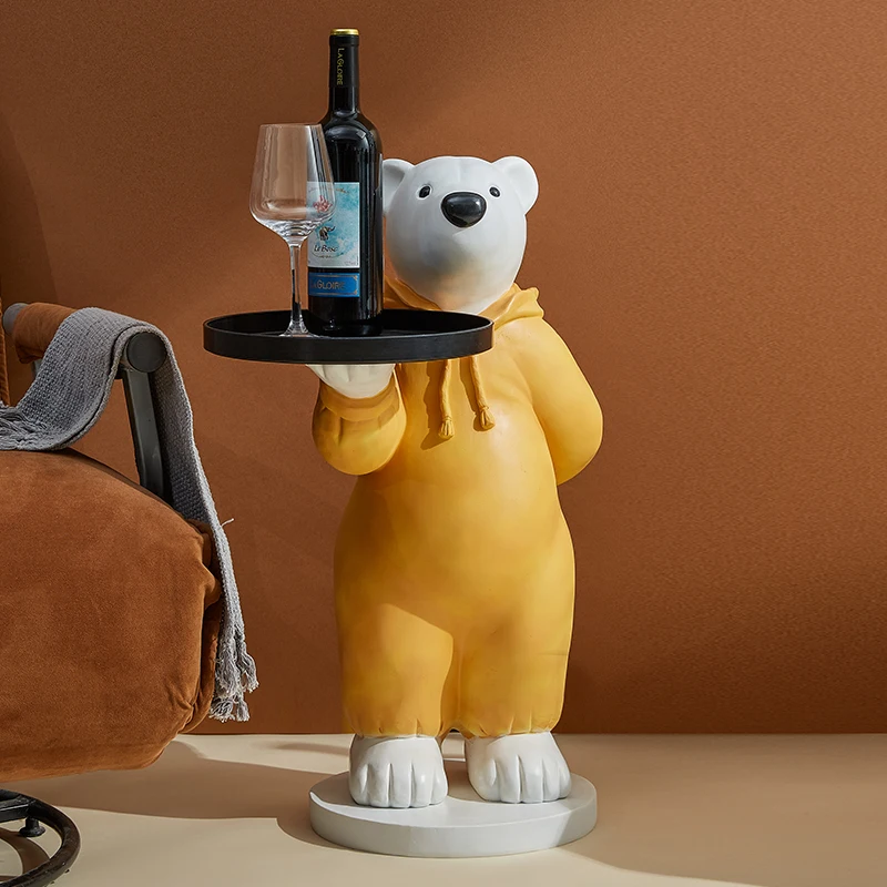 

Home Decor Polar Bear Sculpture Landing OrnamentsI Sofa Tray Furniture Living Room Accessories TV Cabinet Interior Decoration