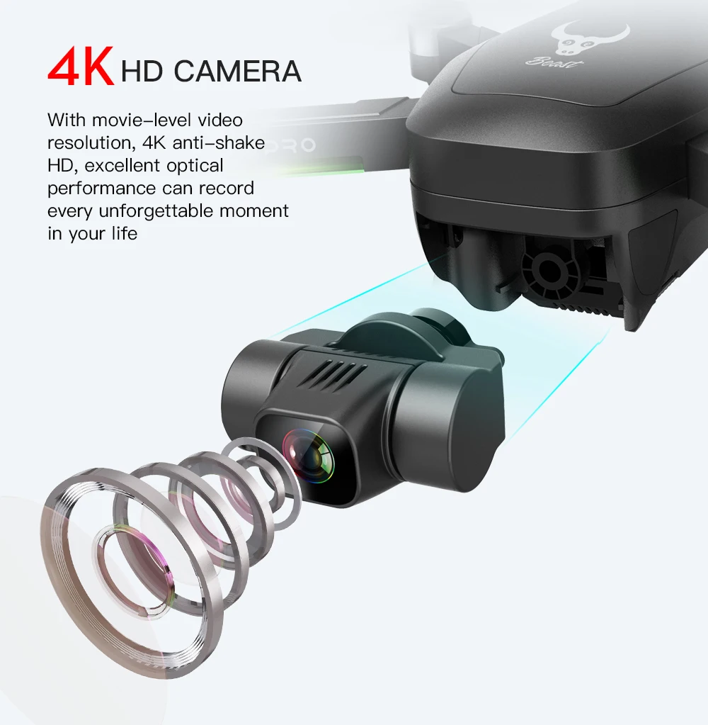 SG906 Pro GPS Дрон 4k двухосевой амортизирующий карданный подвес 5G WIFI поддерживает SD