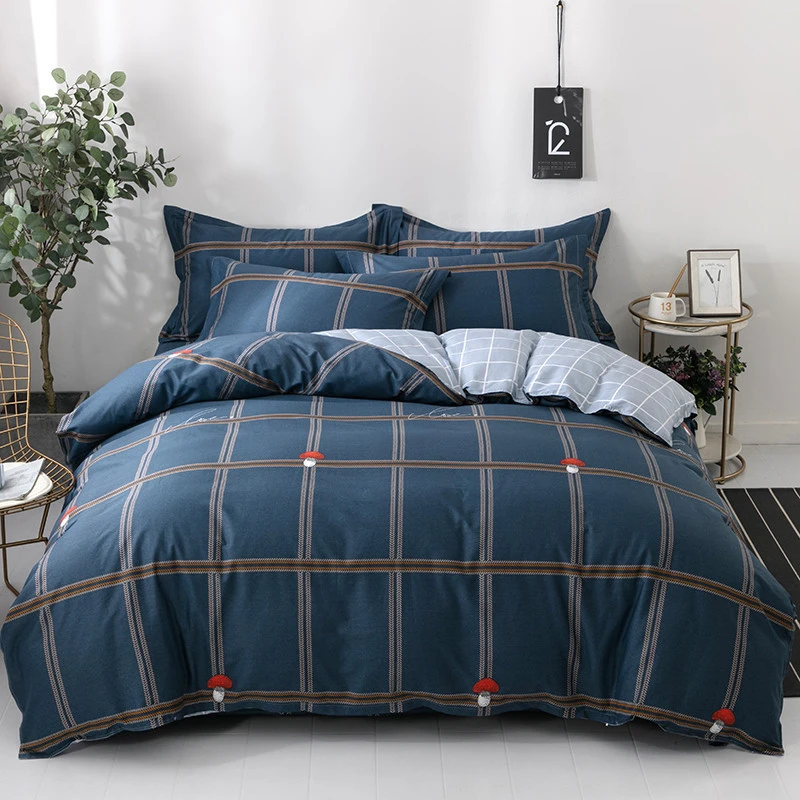 Комплект постельного белья из 3/4 предметов 100% хлопок простыня наволочка