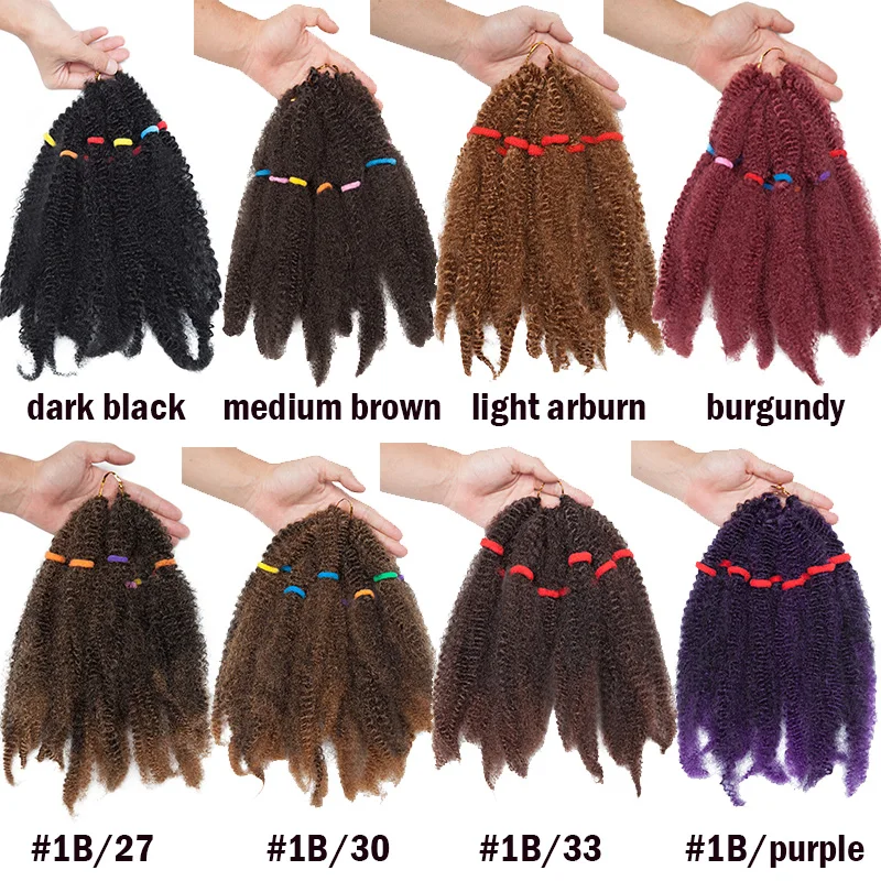 BENIHAIR афро кудрявый марли косичка волос Синтетические косички крючком волосы