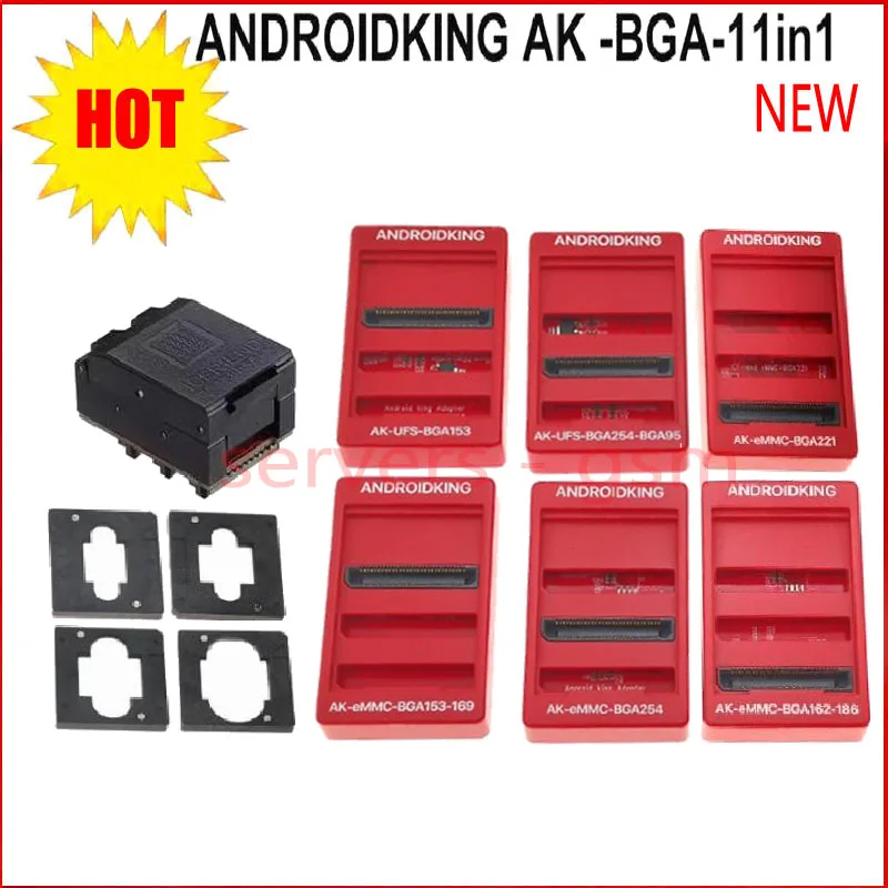 MOORC ICFRIEND AK-BGA eMMC 11 в 1 адаптер с Z3X-Easy Jtag Plus UFI Box Medusa Pro | Мобильные телефоны и