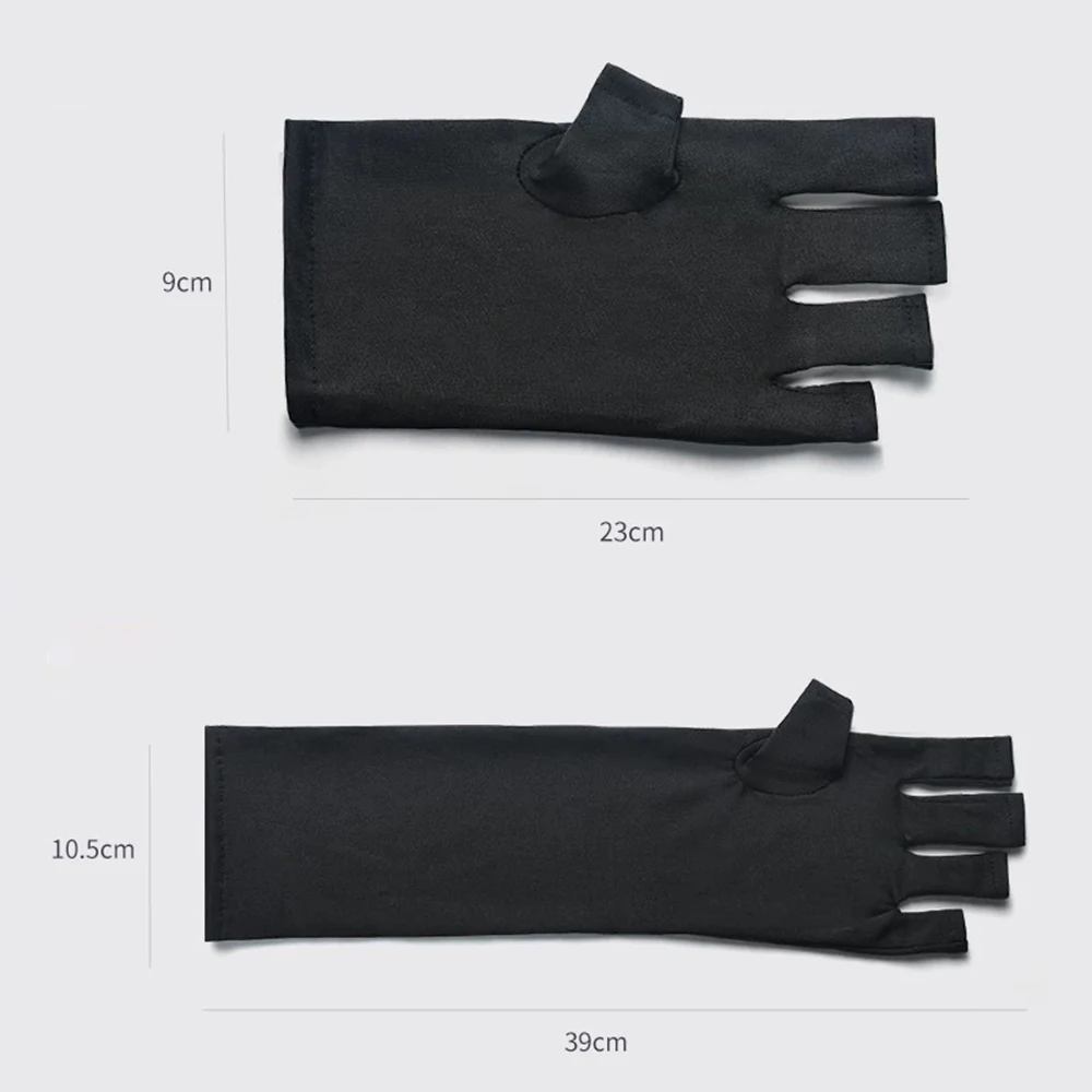 

2pcs Anti Uv Rays Protect Gloves Nail Gloves Led Lamp Nail Uv Protection Radiation Proof Glove Manicure Nail Art Tools