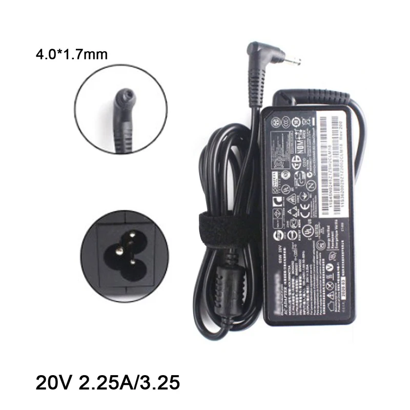 Адаптер переменного тока 20 в 4,0 а 65 Вт 1,7 * мм для ноутбука Lenovo ideapad 100-14IBY 15B50-50 10 miix5