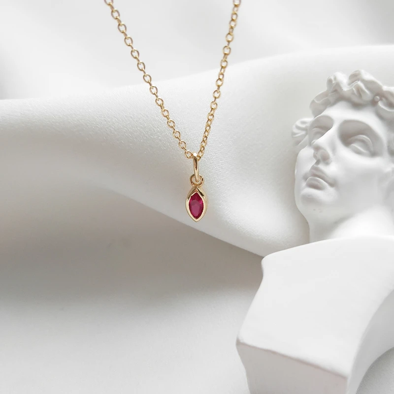 Женское колье из серебра 925 пробы с фианитом|Ожерелья| |