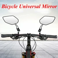 1 set bicycle handlebar rear view glass mirror bike cycling wide range back sight safety rearview adjustable handlebar mirrors