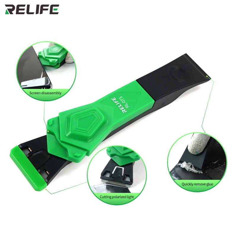 

Relife RL-073 screen repair knife high strength steel blade is used for disassembly and degumming of various electronic products