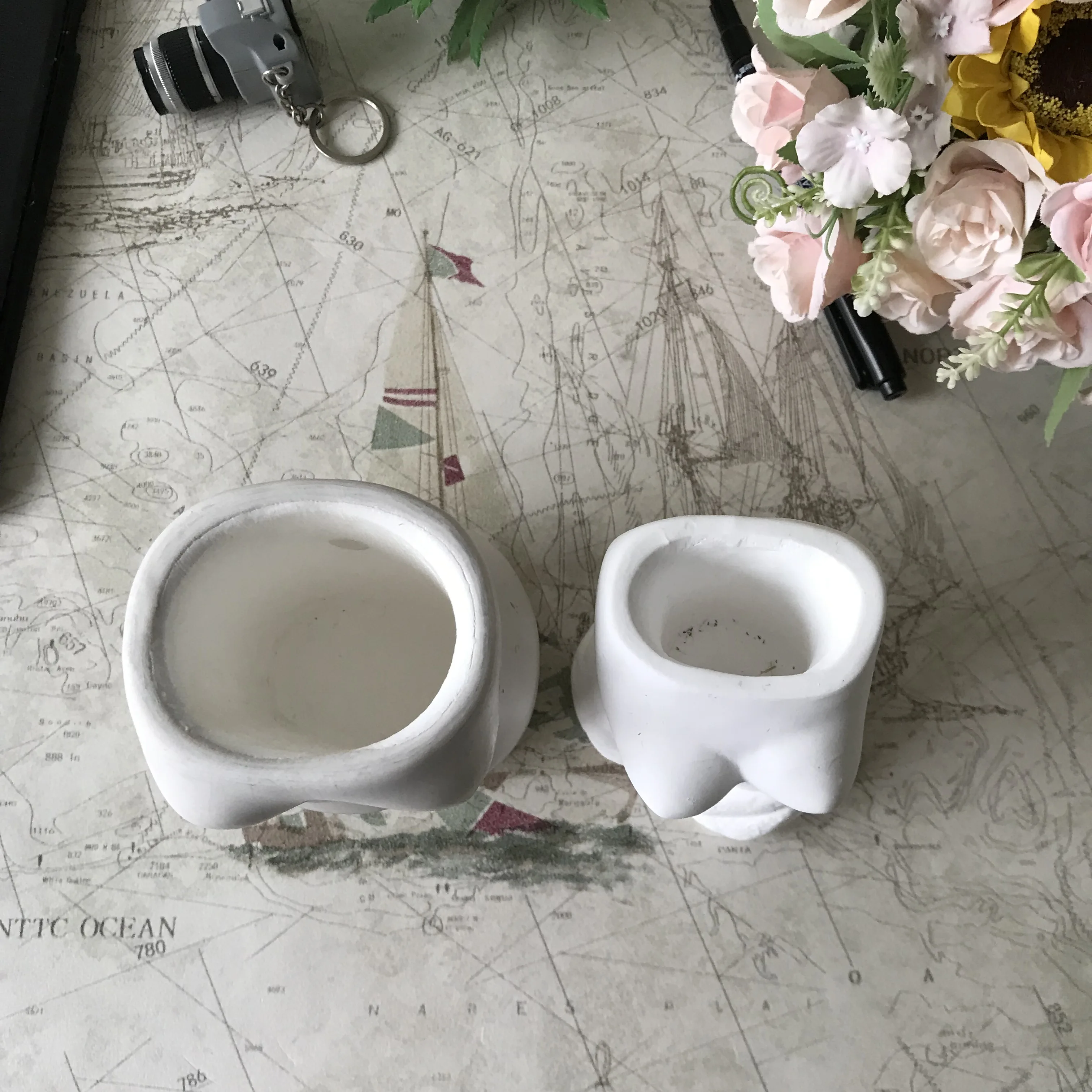 3D человека комбинезон для девочек гипсовой смолы формы ваз ручка держатель торт