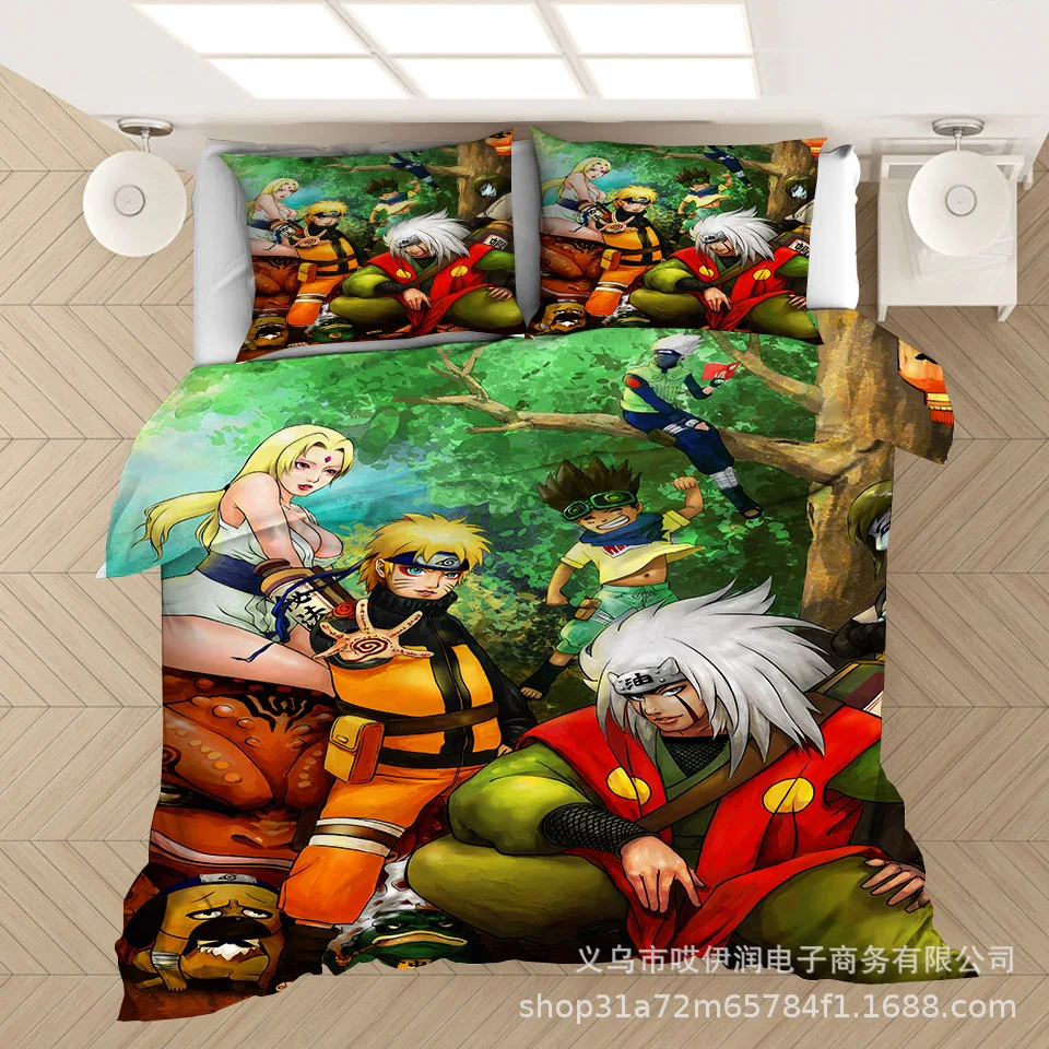 

High Quality Anime Uzumaki Cosplay3D Bedding Set Sheet Comfortable Warm Four Piece Set Uzumaki Cosplay Bedding Set Sheet