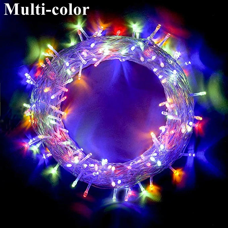 Светодиодный наружный Рождественский светильник s 5 м 10 20 30 50 100 Праздничная