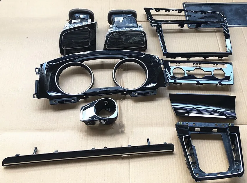 Глянцевая черная отделка Отделка приборной панели внутренняя двери для GOLF 7 5 R line