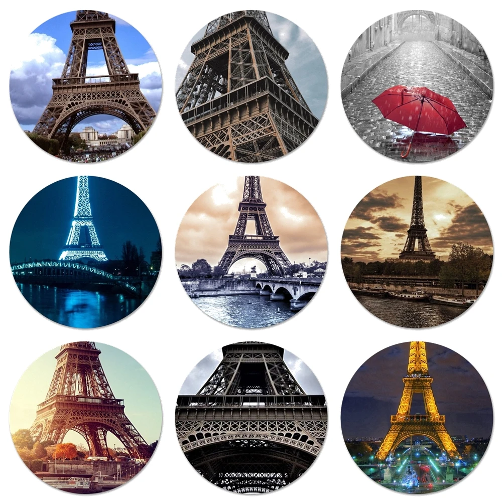 

Eiffel Tower Paris France Icons Pins Badge Decoration Brooches Metal Badges For Clothes Backpack Decoration 58mm