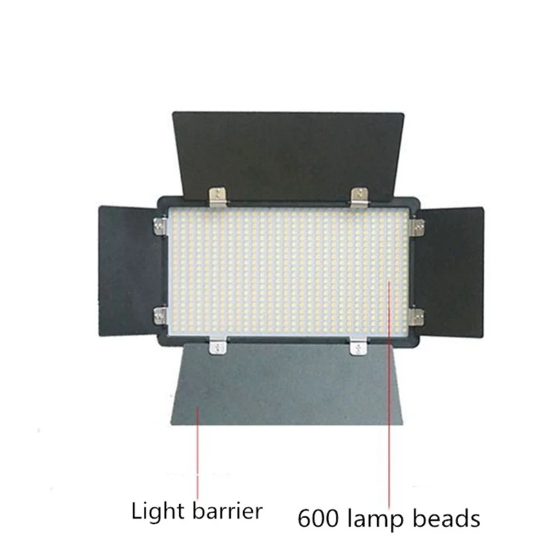 Оссветильник ная панель для видеосъемки 600 светодиодов 3300K 5600K 40 Вт