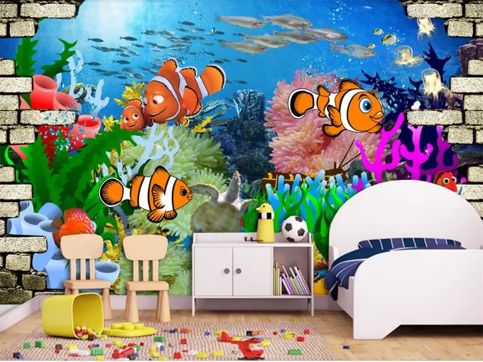 Пользовательские размеры 3d фото обои гостиная детская комната росписи океан