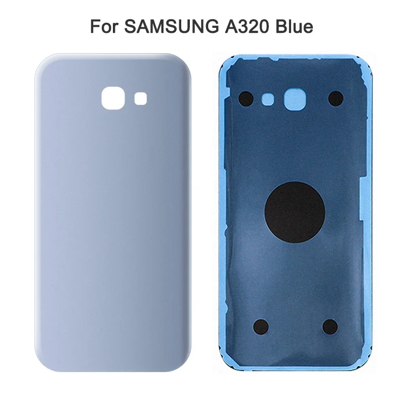 A320 Blue Задняя Батарея сзади Стекло крышка A320 A520 A720 для samsung Galaxy A5 A3 A7 SM-A520F SM-A320F SM-A720F сзади Стекло чехол - Цвет: A320 Blue