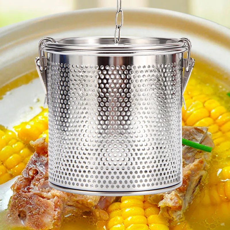 

Reusable Stainless Steel Strainers With Chain Hook Extra Fine Mesh Tea Strainer For Brew Tea Spices Seasonings Kitchen Tools