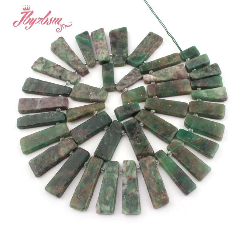 5x10-7x33mm Charoite опал, кварц, Агатовая палочка рыхлый натуральный камень бусины для DIY для изготовления украшений ожерелья Браслет серьги 15" - Цвет: Africa Jade