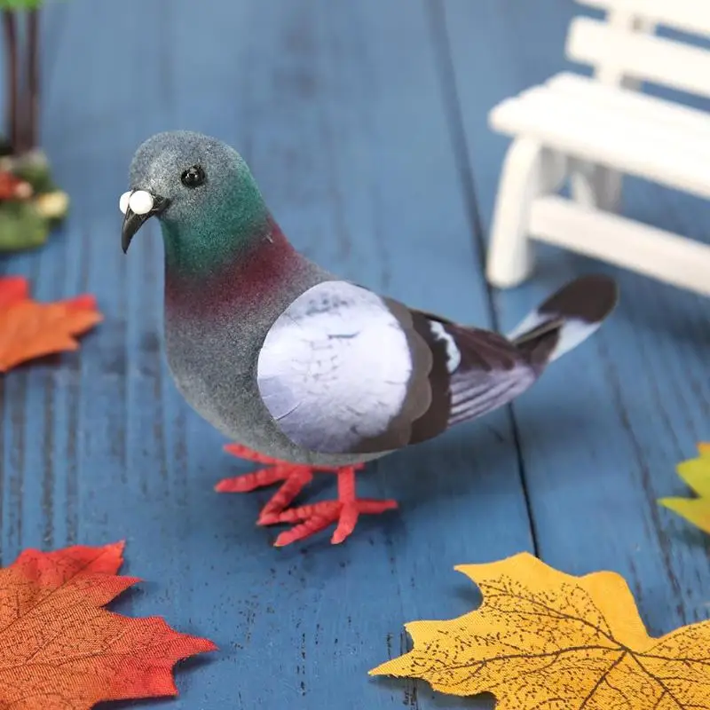 Simulation Foam Pigeon Model Fake Artificial Imitation Bird Garden Ornament Outdoor Home Miniature Decoration | Дом и сад