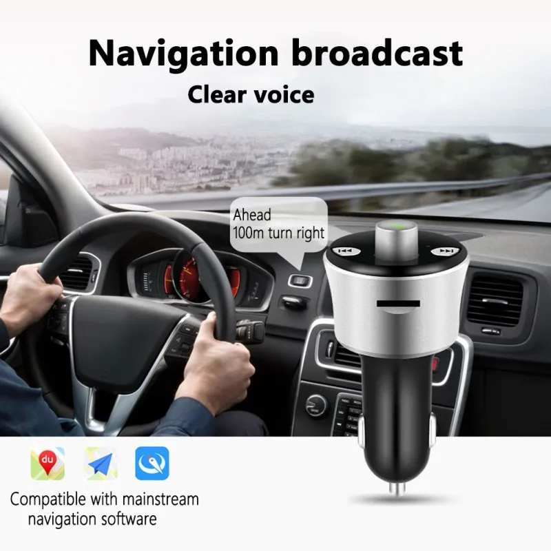 Фото Eshowee автомобильное зарядное устройство FM-передатчик Bluetooth автомобильный аудио Eshowee автомобильное зарядное устройство FM-передатчик Bluetooth автомобильный аудио