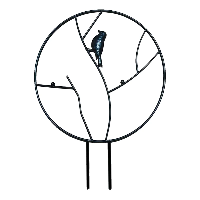 

34YF Metal Round Climbing Frame Flower Pot Bracket Support Plant Stand Indoor Outdoor