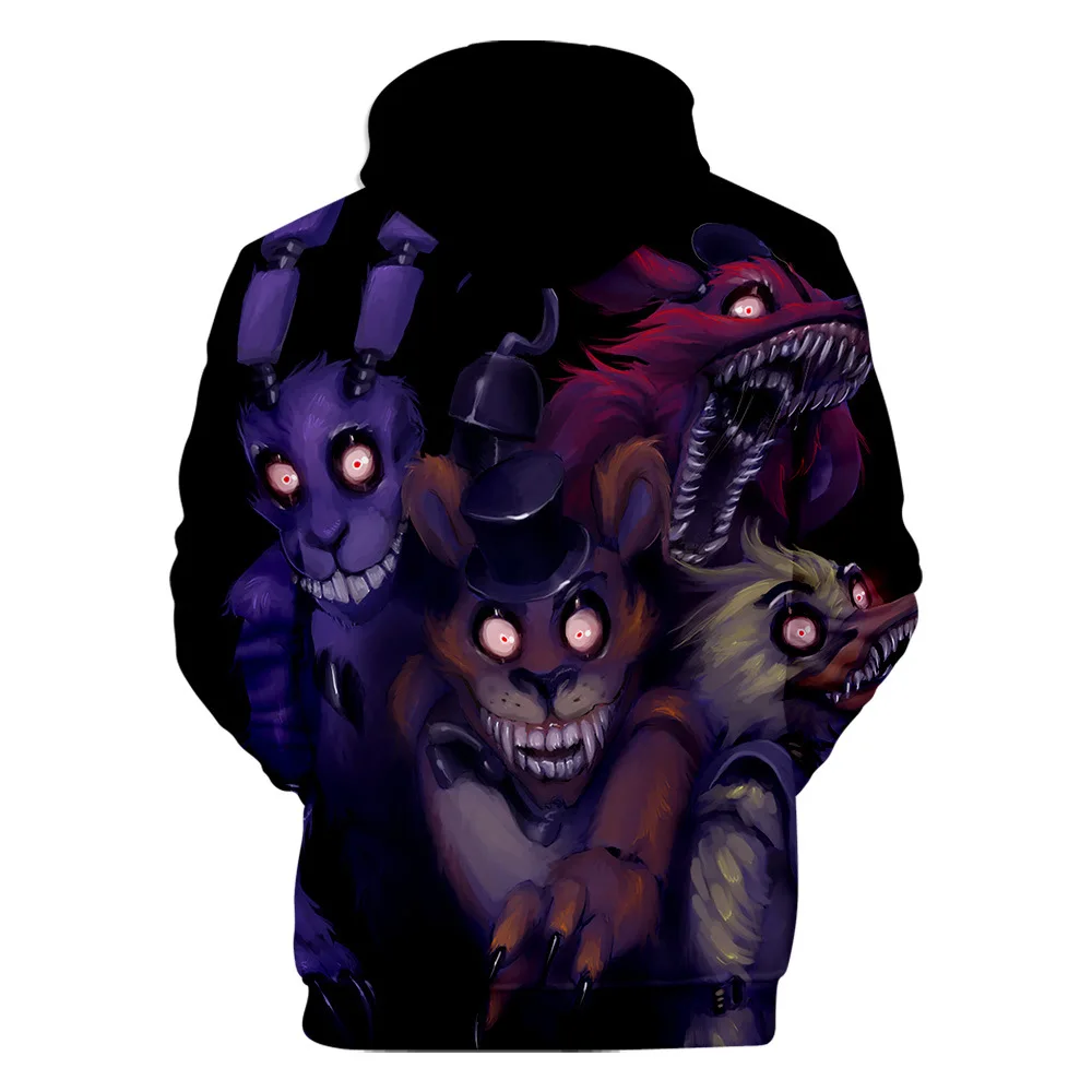 Fnaf толстовки Толстовка Five Nights At Freddy's куртка пальто весна Harajuku мультфильм Медведь FNAF Толстовка Женские кофты Fnaf