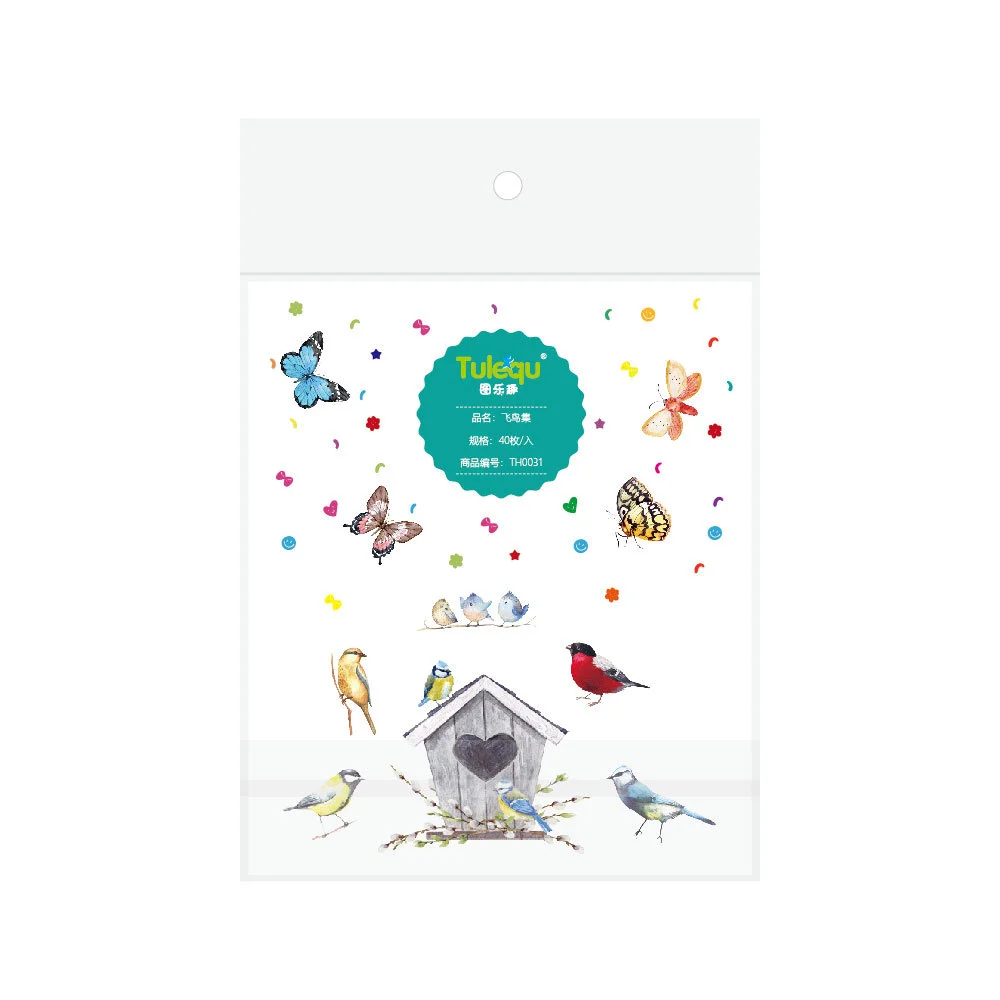 40 шт. водонепроницаемые наклейки бабочки для украшения птиц и животных|Наклейки|